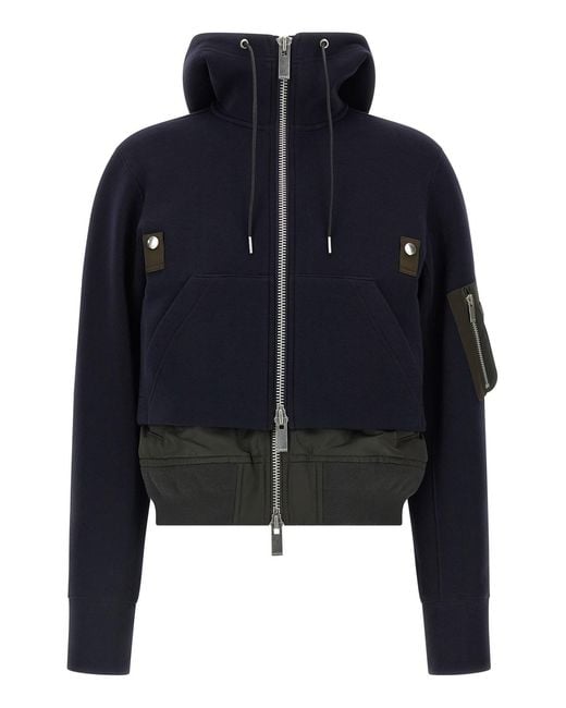 Sacai Blue 'sponge' Bomber Jacket