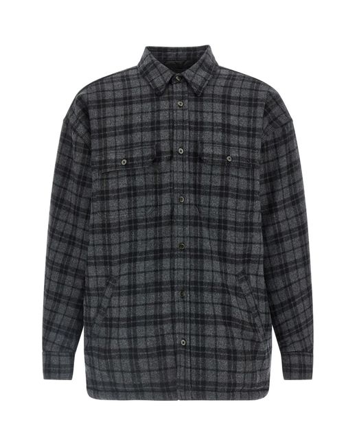 Willy Chavarria Gray Padded Overshirt for men