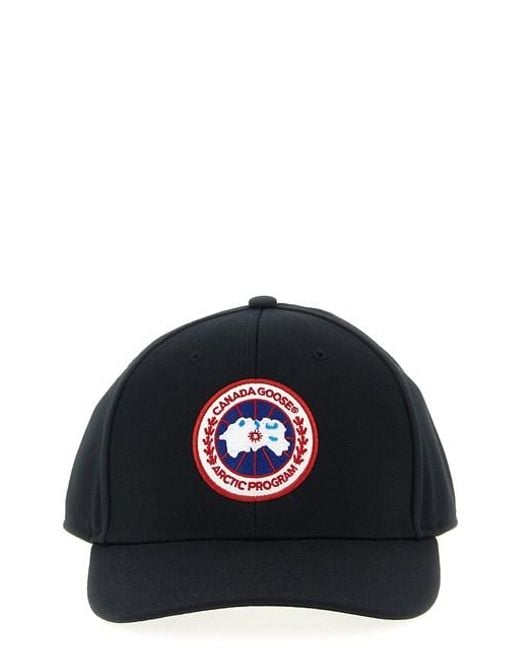 Canada Goose Black Logo Embroidery Cap for men