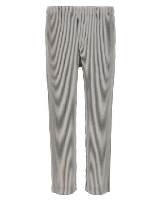 Homme Plissé Issey Miyake Gray Pleated Pants for men