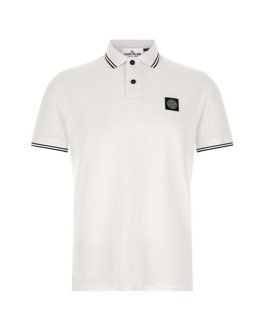 Stone Island White '2200010' Polo Shirt for men