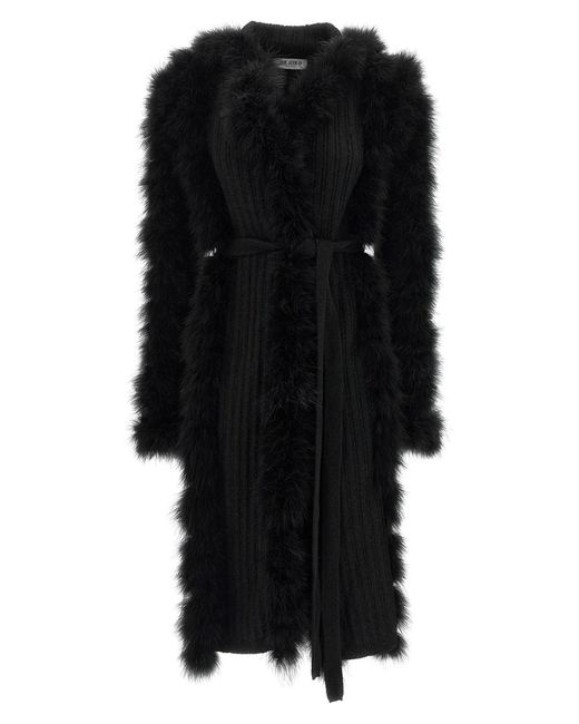 The Attico Black Dressing Gown Coat