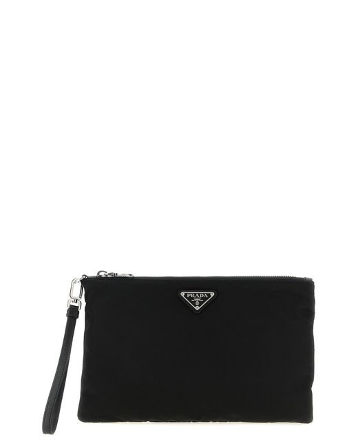 Prada Black Pochette Re-Nylon for men