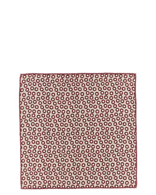 Brunello Cucinelli Red Polka Dot Pocket Clutch Bag for men
