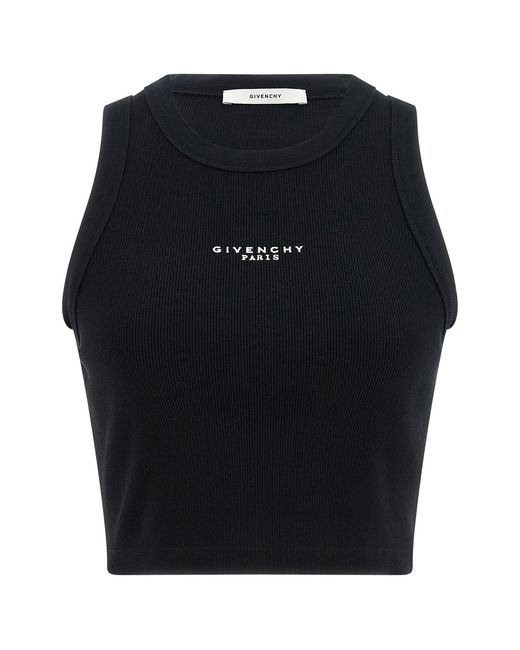 Givenchy Black ' Paris' Print Top