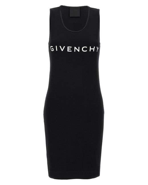 Givenchy Black Logo Print Dress