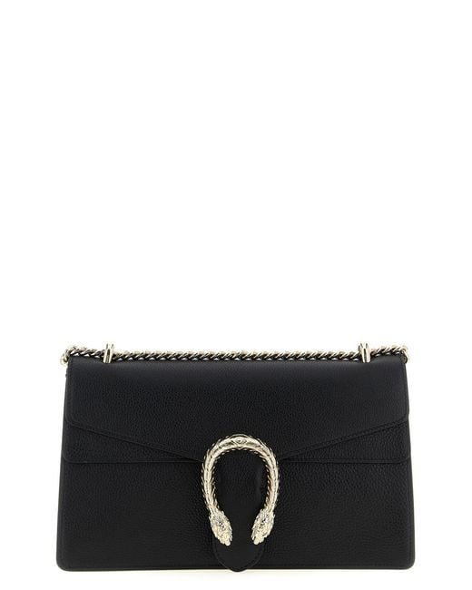 Gucci Black 'Dionysus' Medium Shoulder Bag