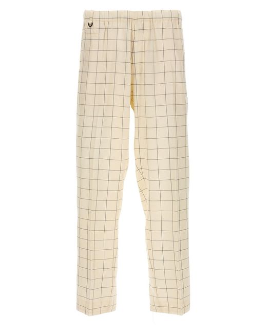 Undercover Natural Checkered Pants for men