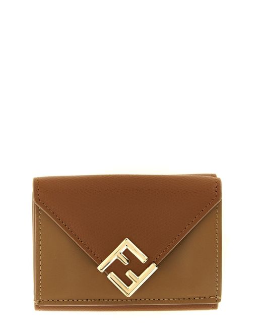 Fendi Brown 'ff' Trifold Mini Wallet