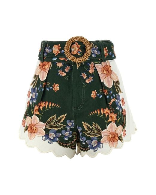 Farm Rio 'green Berry Garden' Shorts