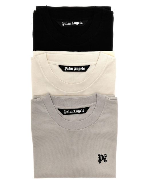 Palm Angels 3Er-Pack T-Shirt "Monogram" in Black für Herren