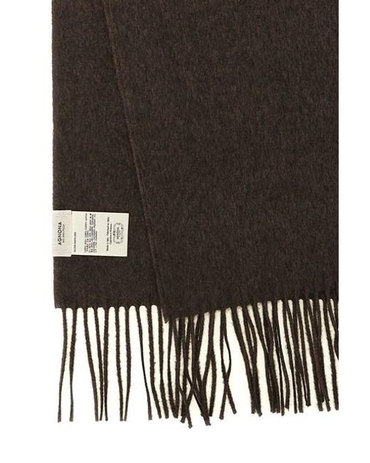 Sciarpa Con Frange di Agnona in Black