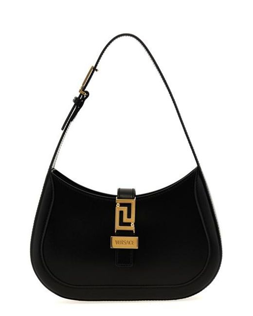 Versace Black 'greca Goddess' Small Shoulder Bag