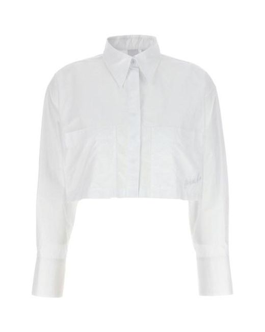 Pinko White 'pergusa' Cropped Shirt