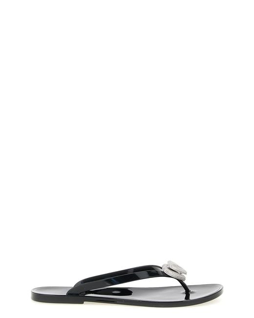 Mach & Mach Black Pvc Slides Shoe