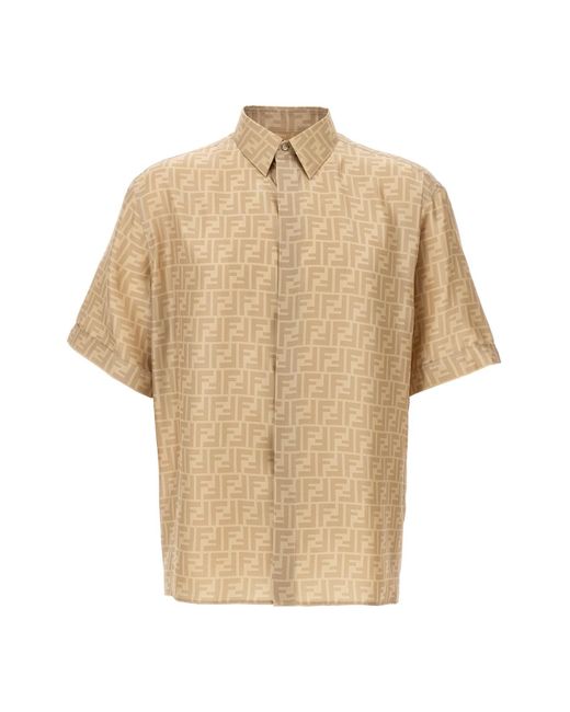 Fendi Natural Bowling Shirt for men