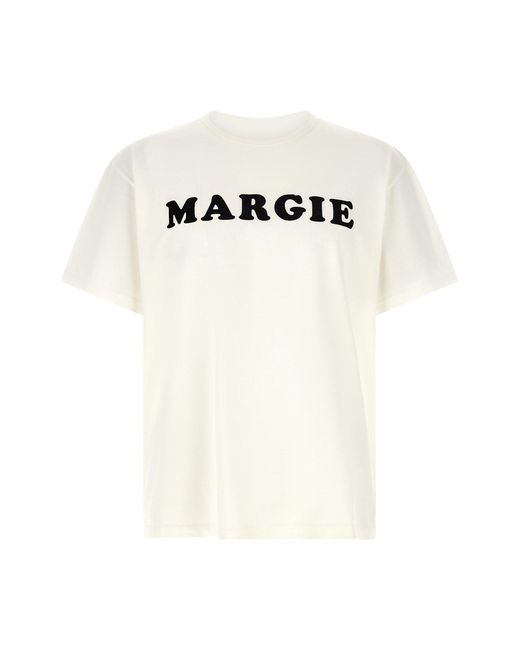 MM6 by Maison Margiela Black Arc Print T-shirt for men
