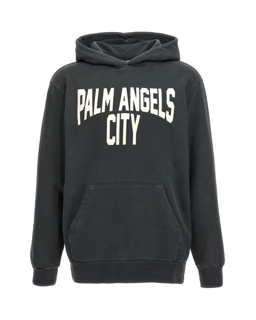 Palm Angels Gray 'pa City' Hoodie for men