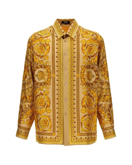 Versace Hemd "Barocco" in Yellow für Herren