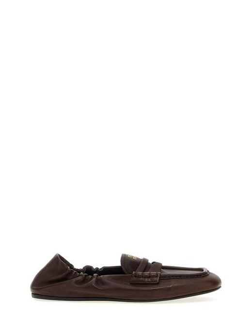 Miu Miu Black 'ruches' Loafers