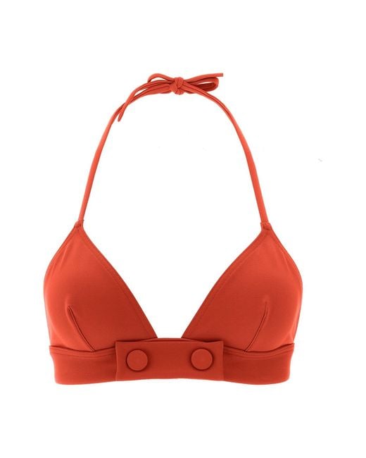 Eres Red 'bord' Bikini Top