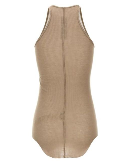 Tank top 'Basic Rib' di Rick Owens in Natural