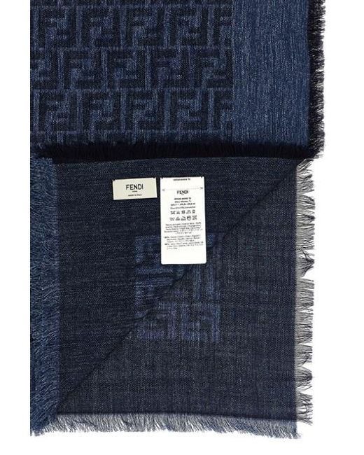 Scialle Ff di Fendi in Blue