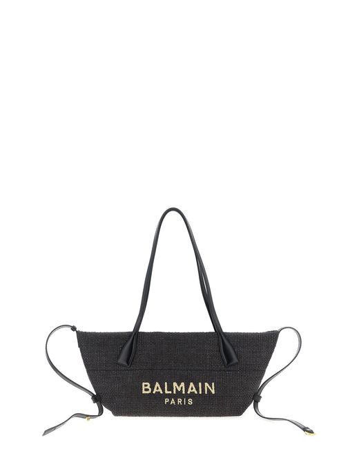 Balmain Black Shooping 'track-small Rafia'