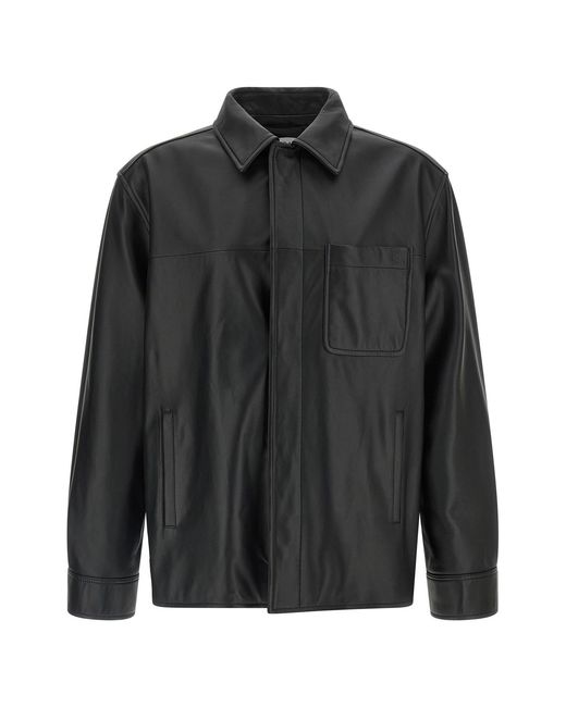 Loewe Black Nappa Leather Overshirt for men
