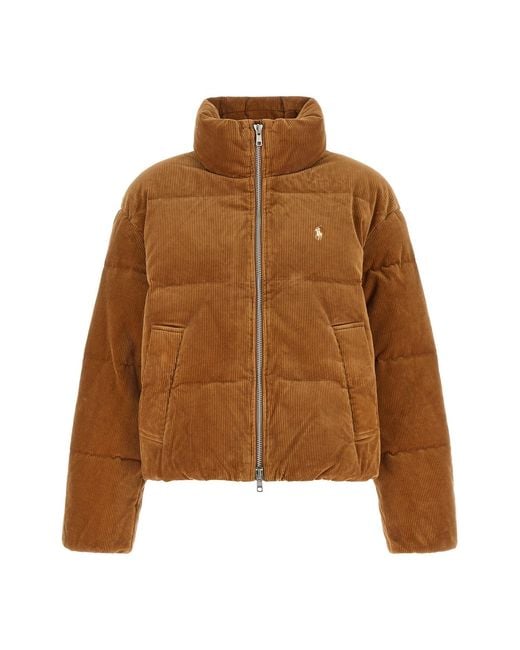 Polo Ralph Lauren Brown Corduroy Down Jacket