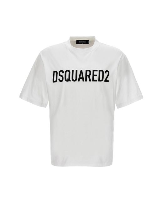 DSquared² White Logo T-shirt for men