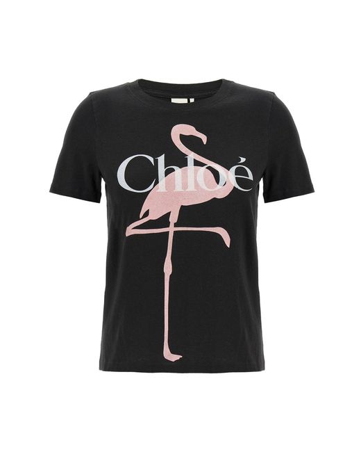 Chloé Black Printed T-shirt