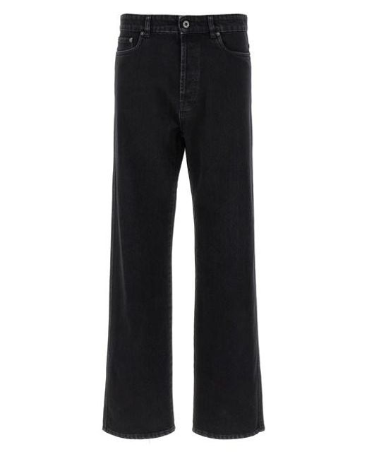 Miu Miu Black Logo Patch Jeans