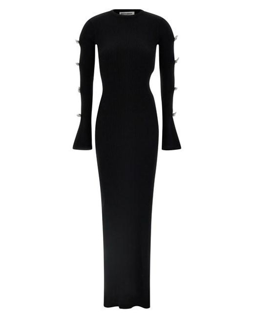 Abito 'Cut-Out Crystal Bow' di Mach & Mach in Black