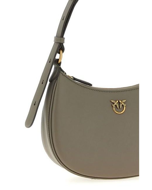 Borsa A Spalla 'Half Moon Mini' di Pinko in Gray