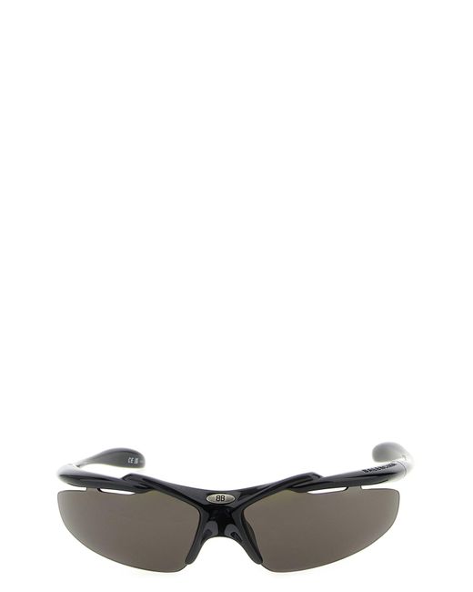 Balenciaga White 'turbo D-frame' Sunglasses for men