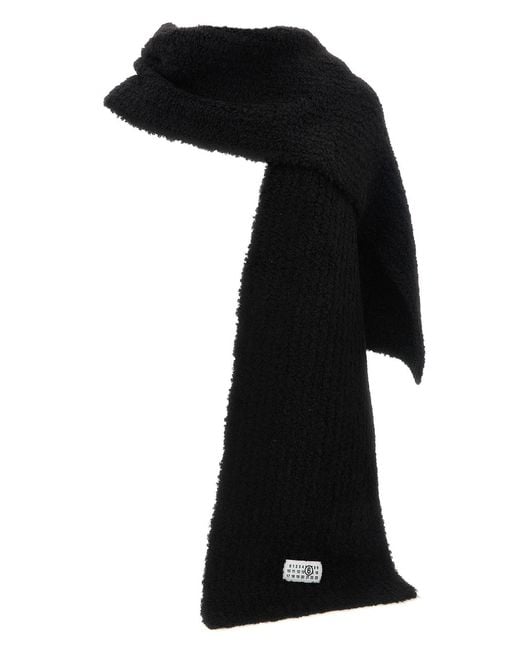 MM6 by Maison Margiela Black 'numeric Signature Mm6' Scarf