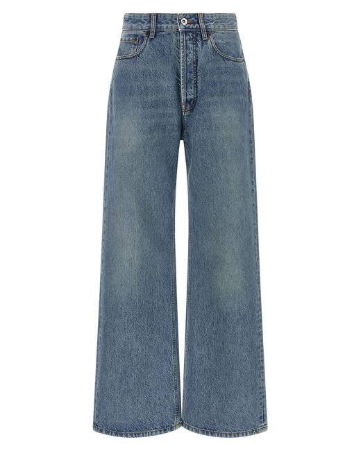 Miu Miu Blue Logo Embroidery Jeans