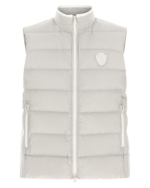 Brunello Cucinelli White Heraldic Patch Vest