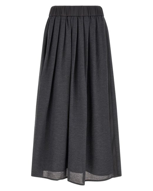 Peserico Gray Skirt With Elastic