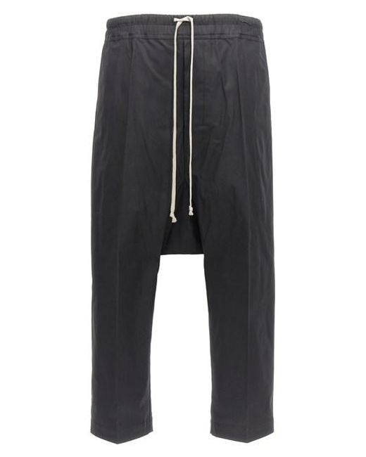 Rick Owens 'drawstring Cropped' Pants in Gray for Men | Lyst