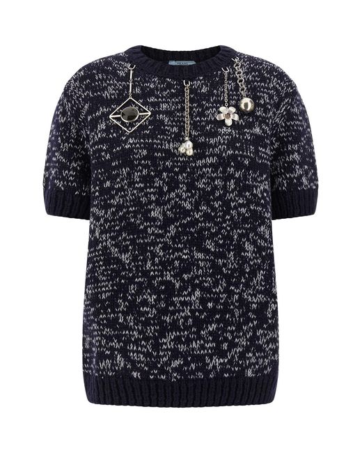 Prada Black Pendant Sweater