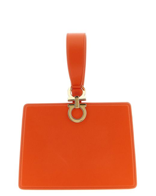 Ferragamo Orange Mini Clutch