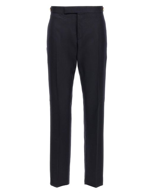 Thom Browne Blue Low Rise Pants for men