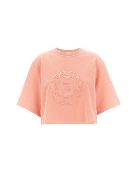 Fendi Women's Pink 3D Roma' Sweatshirt