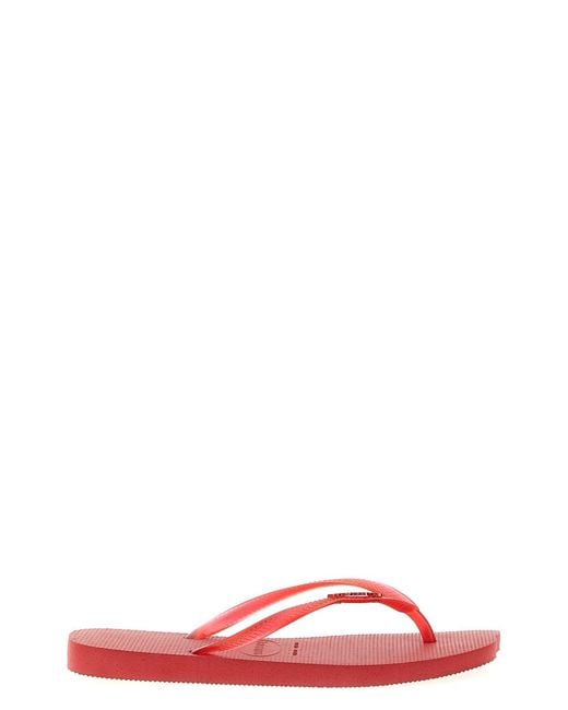 Havaianas Pink 'new Slim Split' Thong Sandals