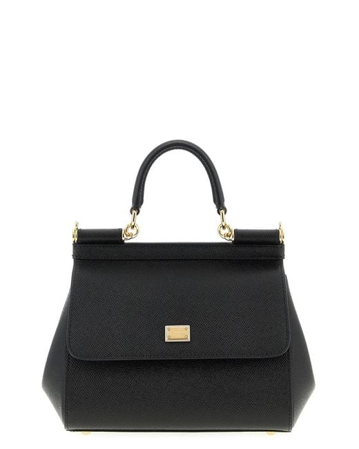 Dolce & Gabbana Black 'Sicily' Medium Handbag