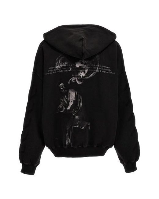 Felpa con cappuccio 'Matthew' di Off-White c/o Virgil Abloh in Black da Uomo
