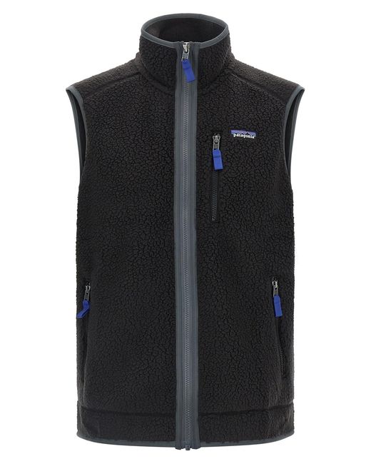 Patagonia Black Retro Pile' Vest for men