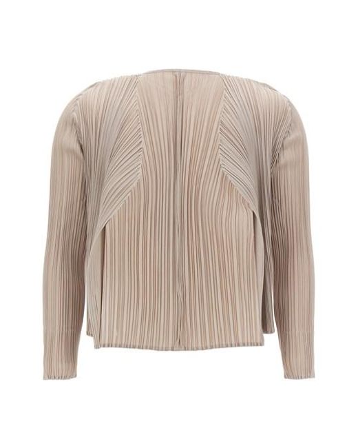 Cardigan 'New Colorful Basics 4' di Pleats Please Issey Miyake in Natural
